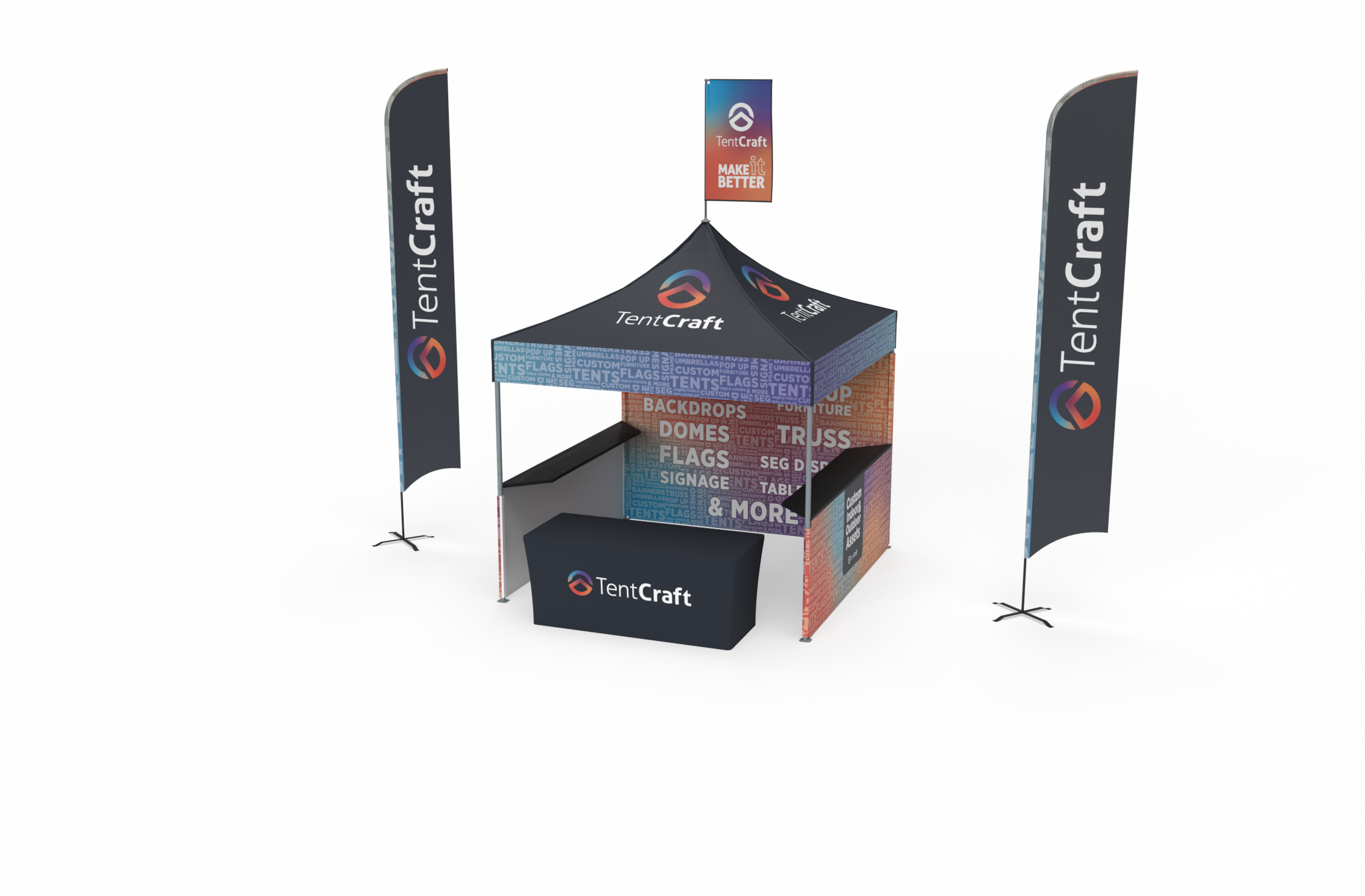 10'x10' MONARCHTENT Standard Peak | Custom Pop-Up Tent | TentCraft